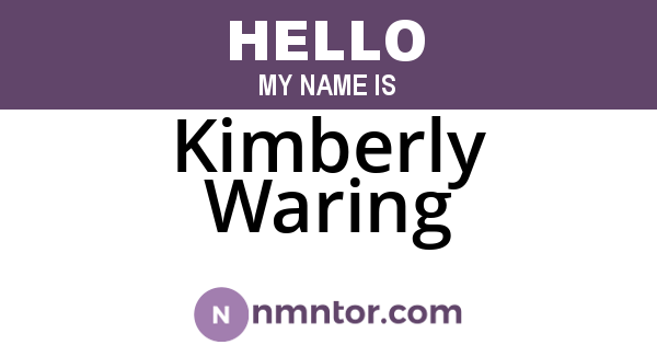 Kimberly Waring