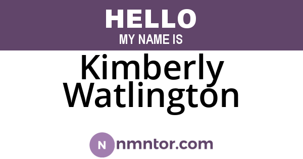 Kimberly Watlington