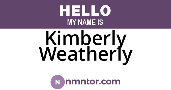 Kimberly Weatherly
