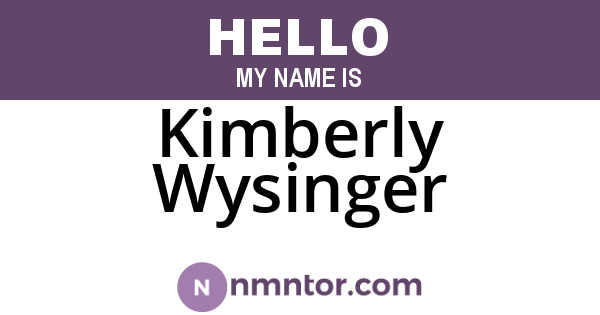 Kimberly Wysinger