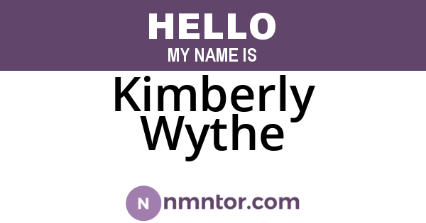 Kimberly Wythe