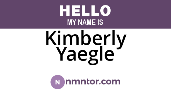 Kimberly Yaegle