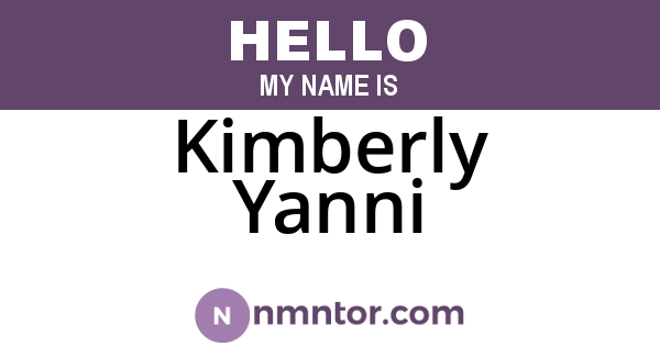 Kimberly Yanni