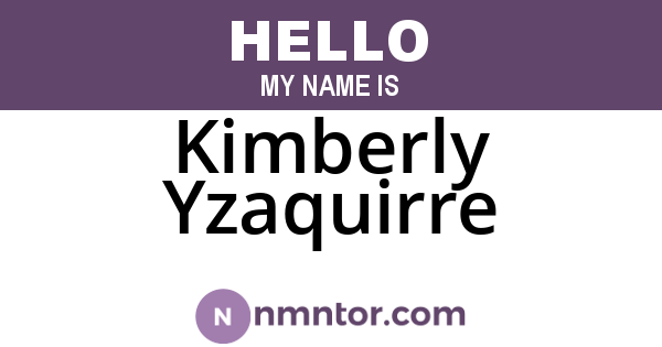 Kimberly Yzaquirre