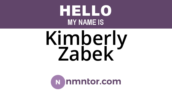 Kimberly Zabek