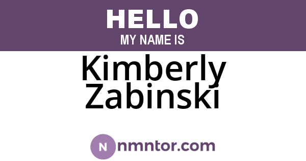 Kimberly Zabinski