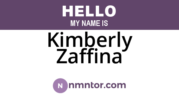 Kimberly Zaffina