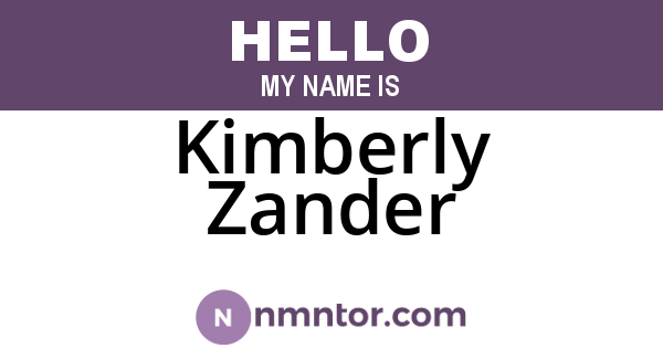 Kimberly Zander