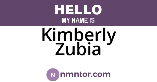 Kimberly Zubia