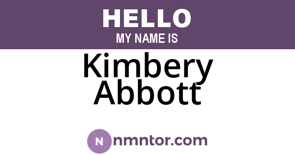 Kimbery Abbott