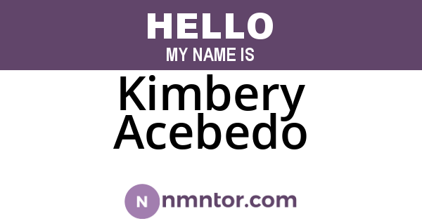 Kimbery Acebedo