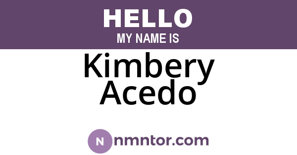 Kimbery Acedo