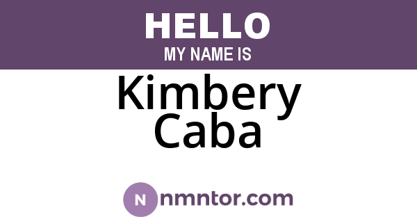 Kimbery Caba