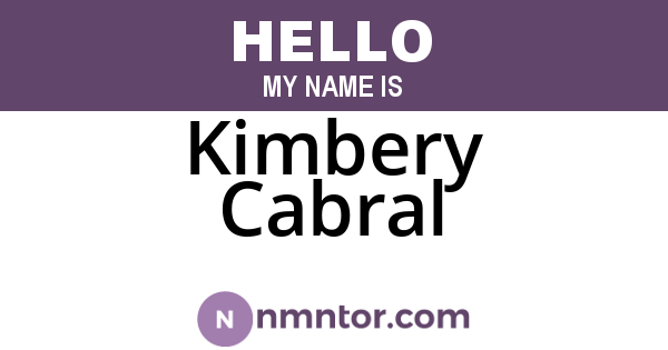 Kimbery Cabral