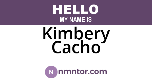 Kimbery Cacho