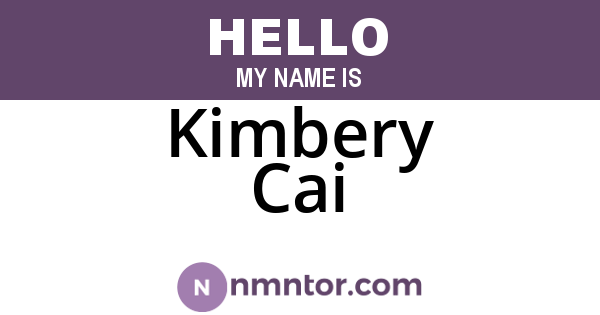 Kimbery Cai