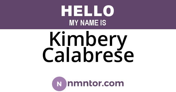 Kimbery Calabrese