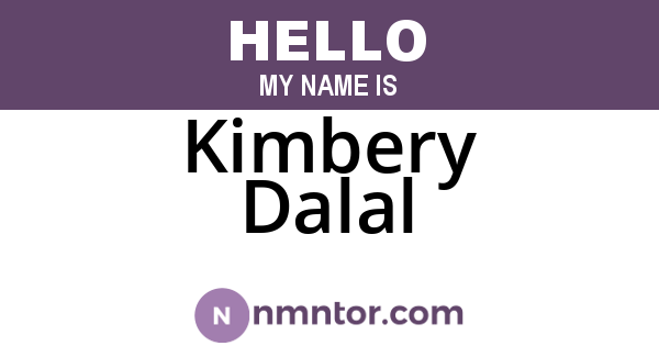 Kimbery Dalal