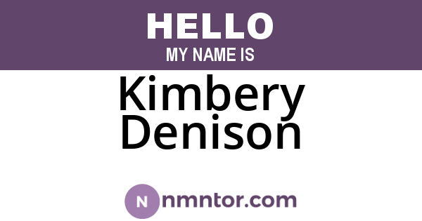 Kimbery Denison