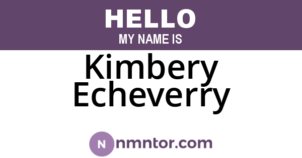 Kimbery Echeverry