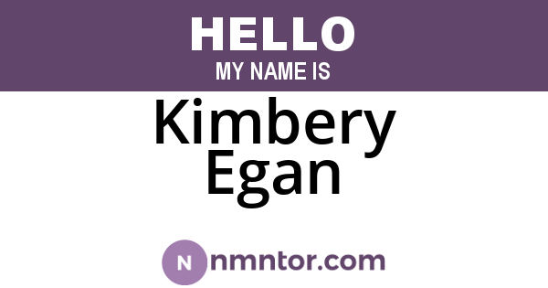 Kimbery Egan