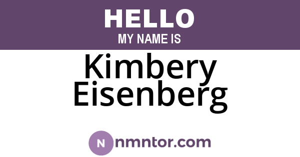 Kimbery Eisenberg
