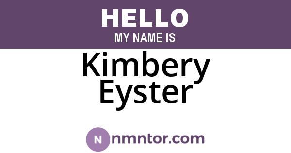 Kimbery Eyster