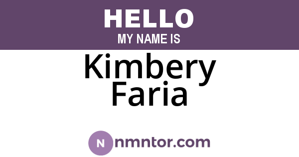 Kimbery Faria