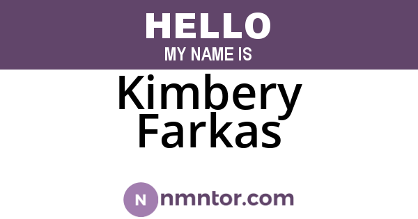 Kimbery Farkas