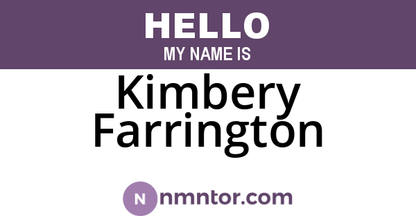 Kimbery Farrington