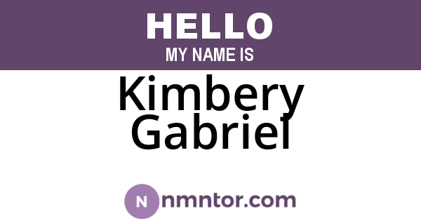Kimbery Gabriel