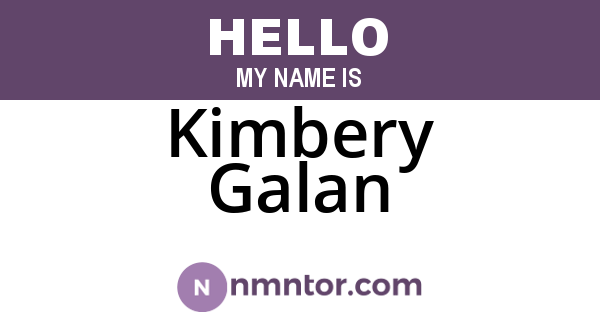 Kimbery Galan