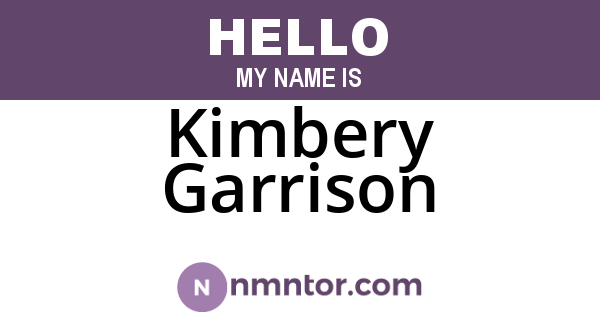 Kimbery Garrison