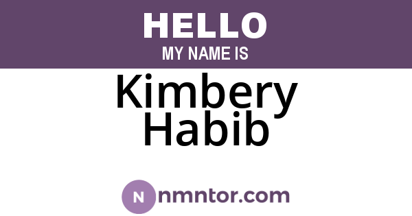 Kimbery Habib