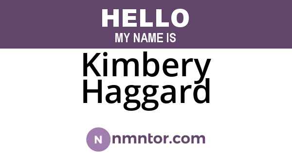 Kimbery Haggard