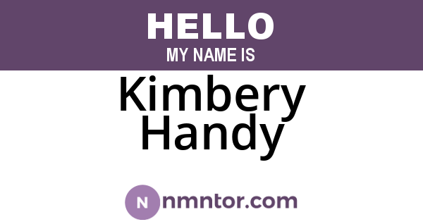 Kimbery Handy