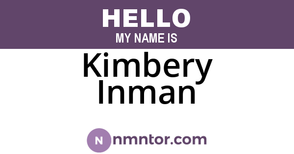 Kimbery Inman
