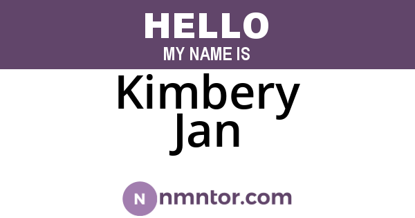 Kimbery Jan