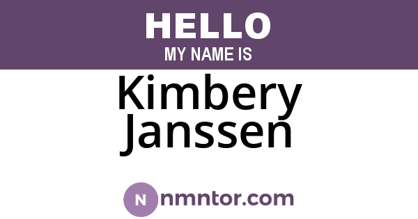 Kimbery Janssen