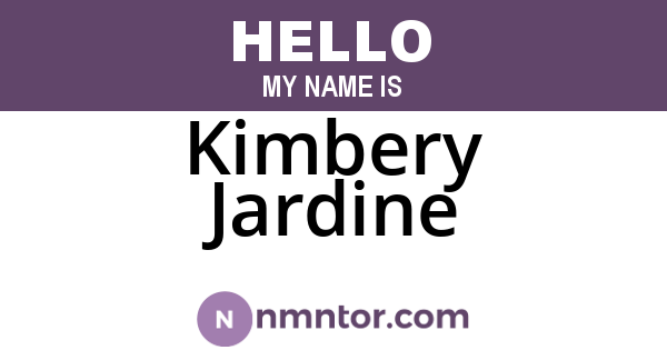 Kimbery Jardine