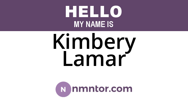 Kimbery Lamar