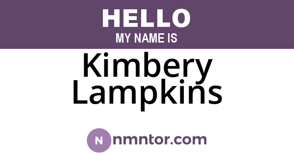 Kimbery Lampkins