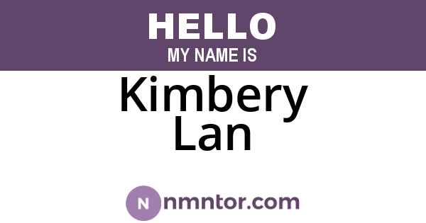 Kimbery Lan