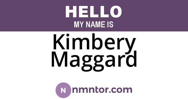 Kimbery Maggard