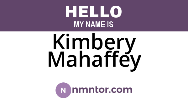 Kimbery Mahaffey