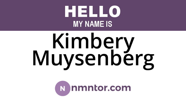 Kimbery Muysenberg