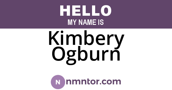 Kimbery Ogburn