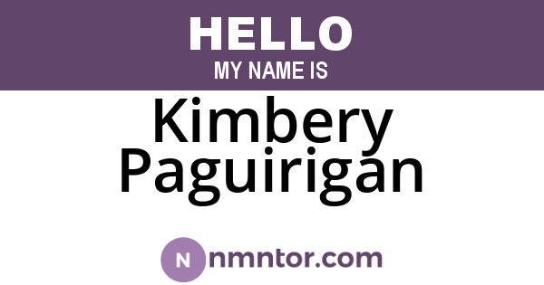 Kimbery Paguirigan