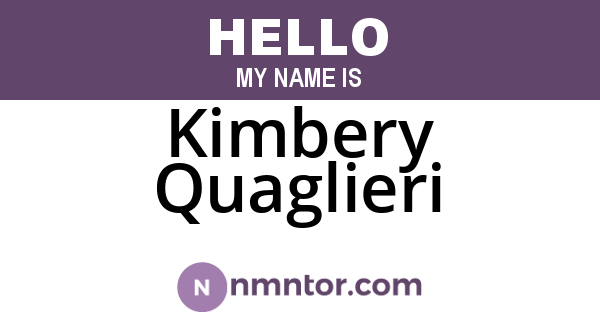Kimbery Quaglieri