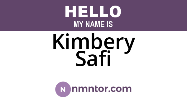 Kimbery Safi
